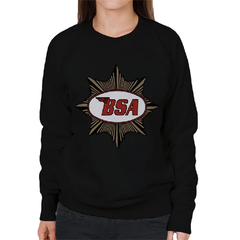 fashionable fitness sweatshirtBSA Red Logo Gold Badge Women's Sweatshirt