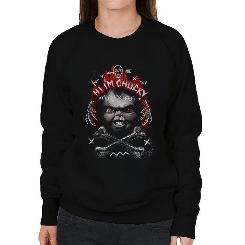 lightweight workout sweatshirtChucky Hi Im Chucky Quote Women's Sweatshirt