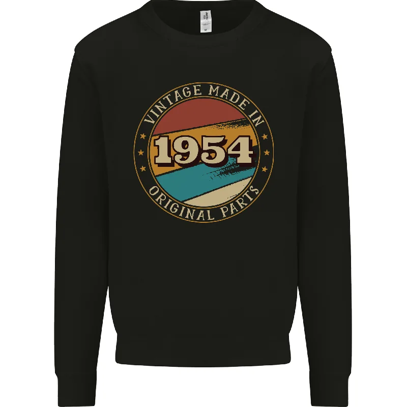 fitness hoodie for training70th Birthday  Vintage Made In 1954 Mens Sweatshirt Jumper