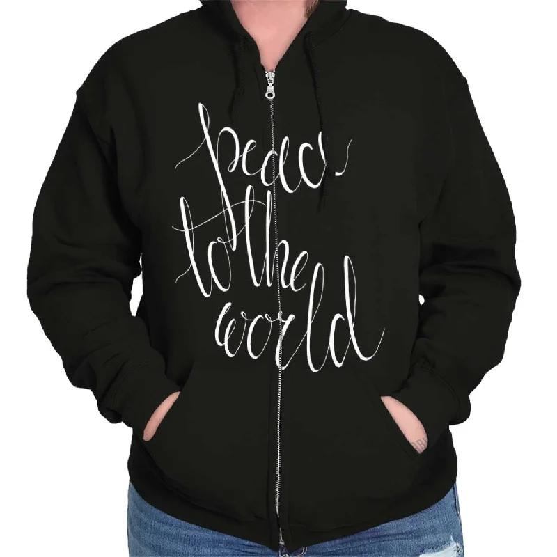 chic workout hoodiePeace To The World Zip Hoodie