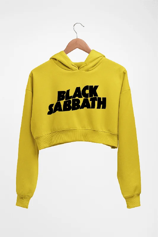 stylish hoodieBlack Sabbath Crop HOODIE FOR WOMEN