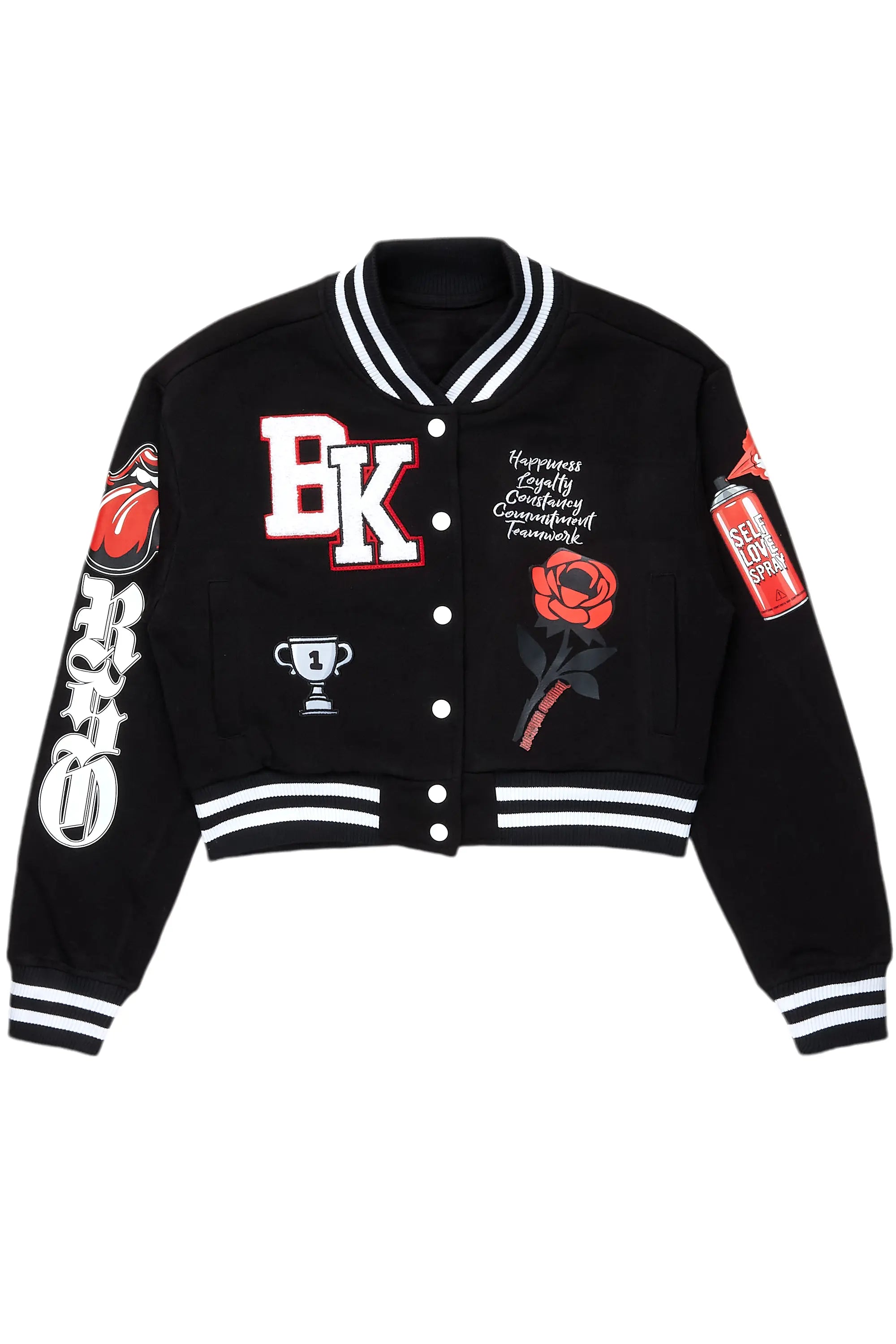 Eboni Black Varsity Jacket