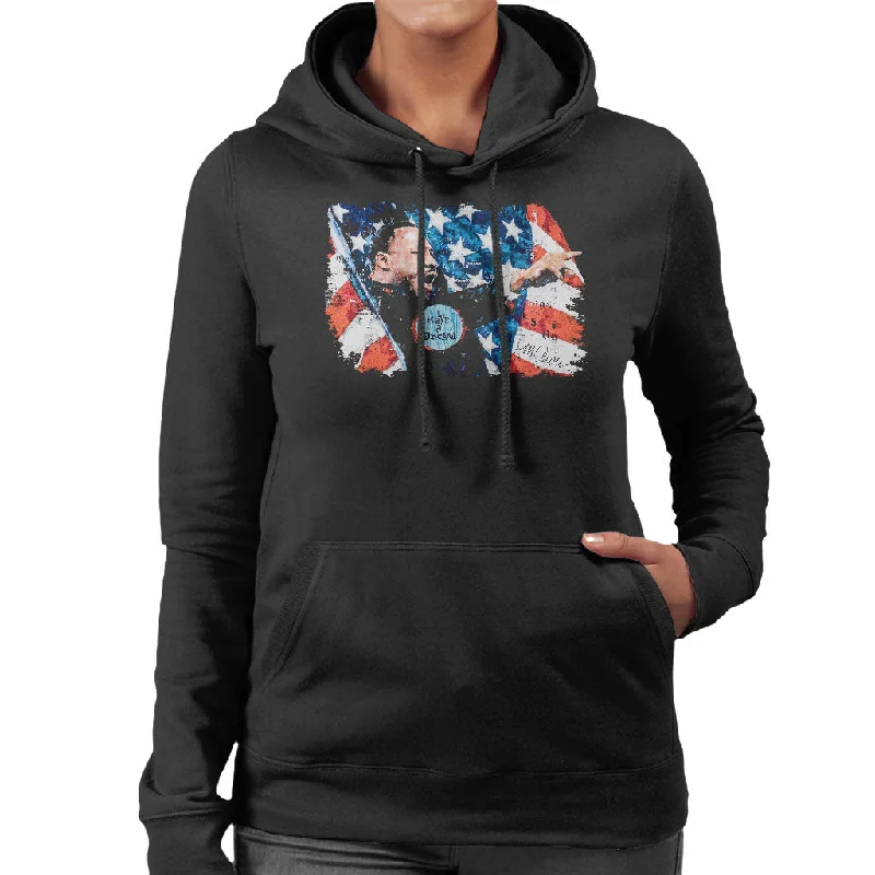 stylish performance hoodieSidney Maurer Original Portrait Of Martin Luther King Women's Hooded Sweatshirt