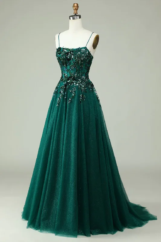 comfy maxi dressEmerald Green Sequined Beaded Long Formal Prom Dress,DP1065