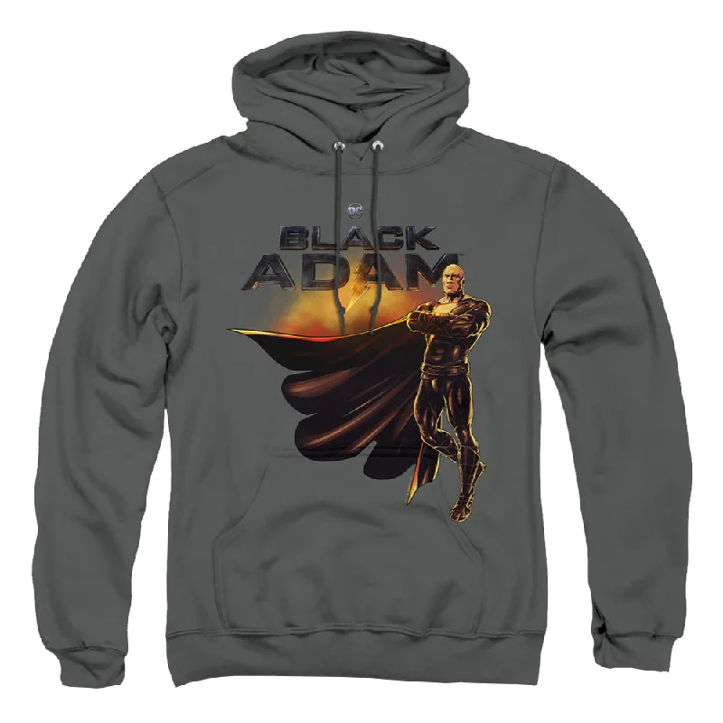 warm pullover hoodieBlack Adam Black Adam Logo With Character - Pullover Hoodie