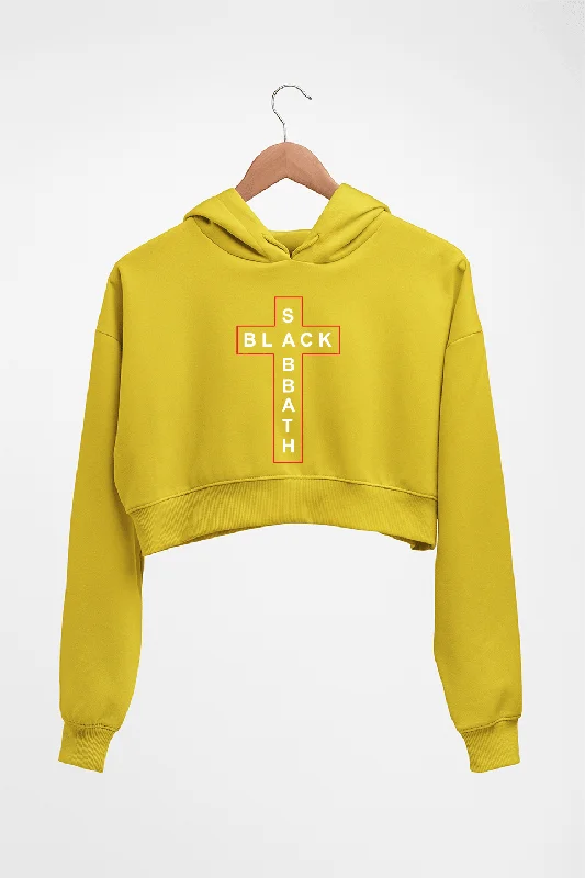 oversized hooded sweatshirtBlack Sabbath Crop HOODIE FOR WOMEN