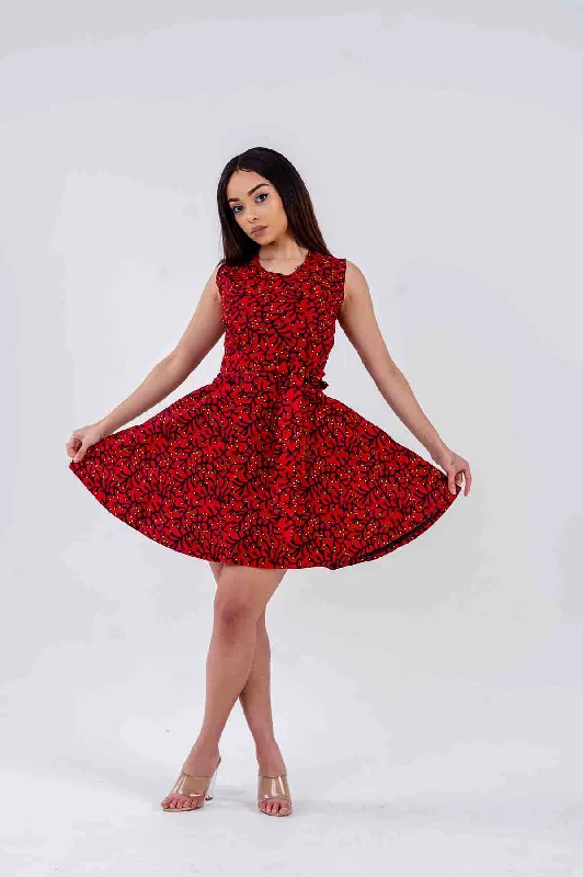 wrap dressOto Mini Dress | Red African Print