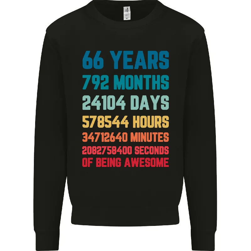 comfy workout sweatshirt66th Birthday 66 Year Old Men's Sweatshirt - Stylish Jumper Gift for Him