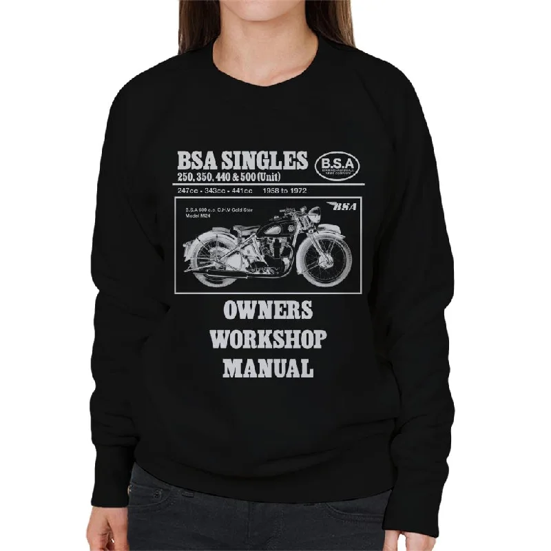 lightweight fitness hoodieBSA Owners Workshop Manual Women's Sweatshirt