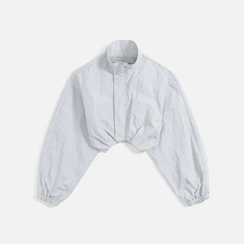 Alexander Wang Bolero Track Jacket - Light Grey / White