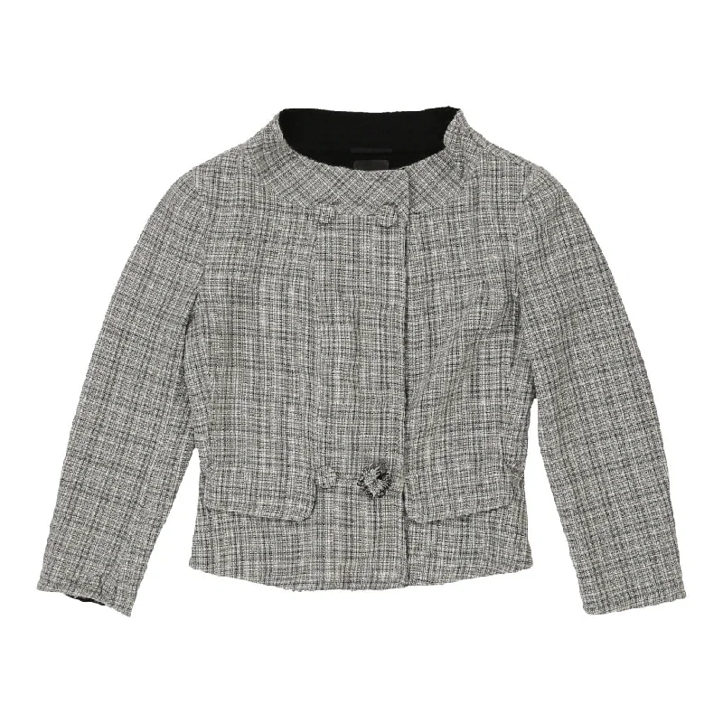 Fendi Checked Jacket - Medium Grey Wool Blend