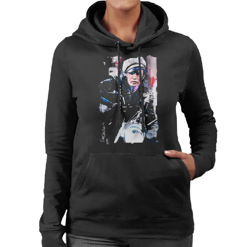 eco-friendly fitness hoodieSidney Maurer Original Portrait Of Marlon Brando The Wild One Women's Hooded Sweatshirt