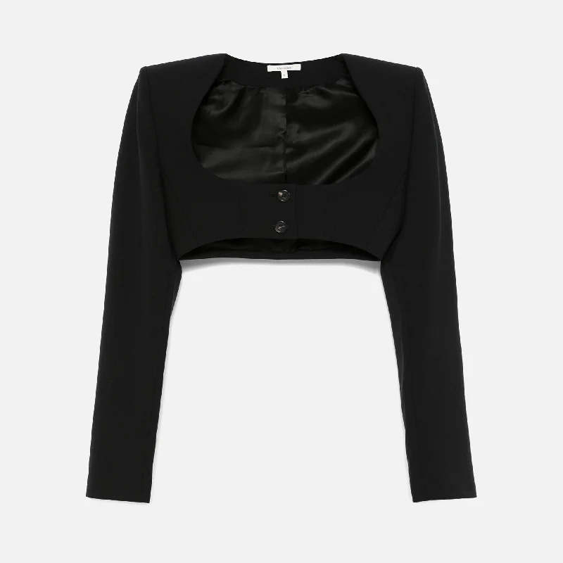 Nensi Dojaka Cropped Jacket - Black