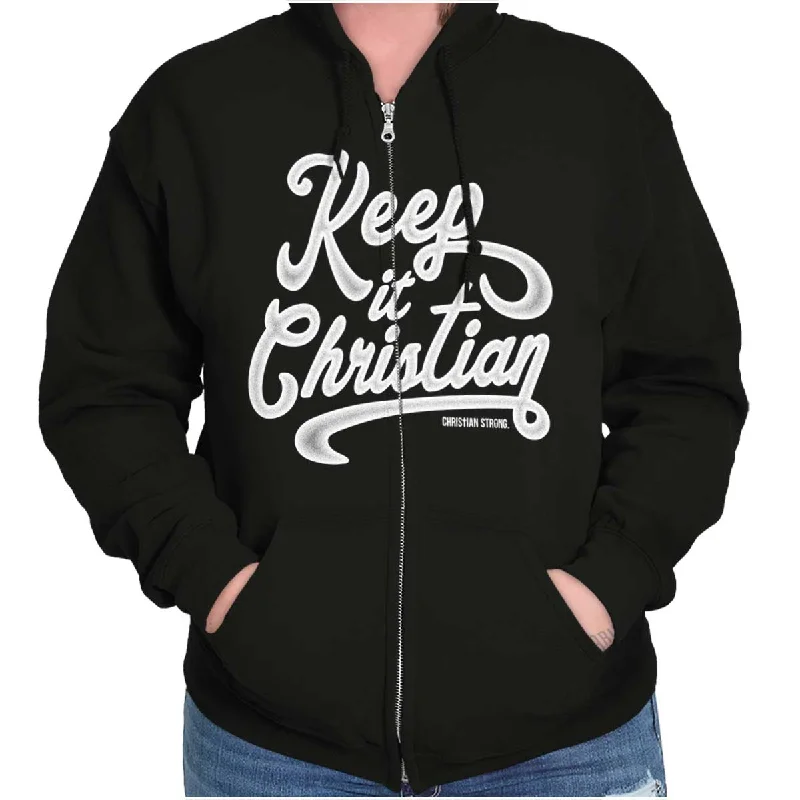 comfortable hoodieKeeping It Christian Zip Hoodie