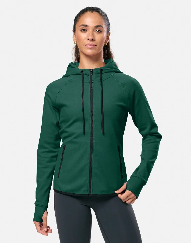 high-fashion hoodieChill Patch Zip Hoodie in Willow Green