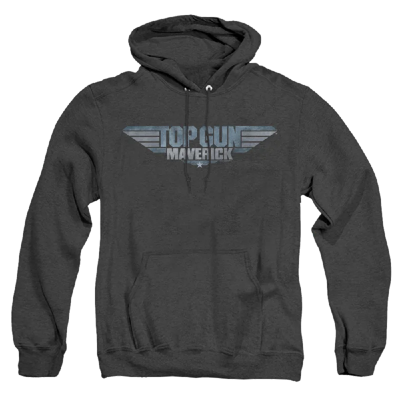 slim fit hoodieTop Gun Maverick Maverick Logo - Heather Pullover Hoodie