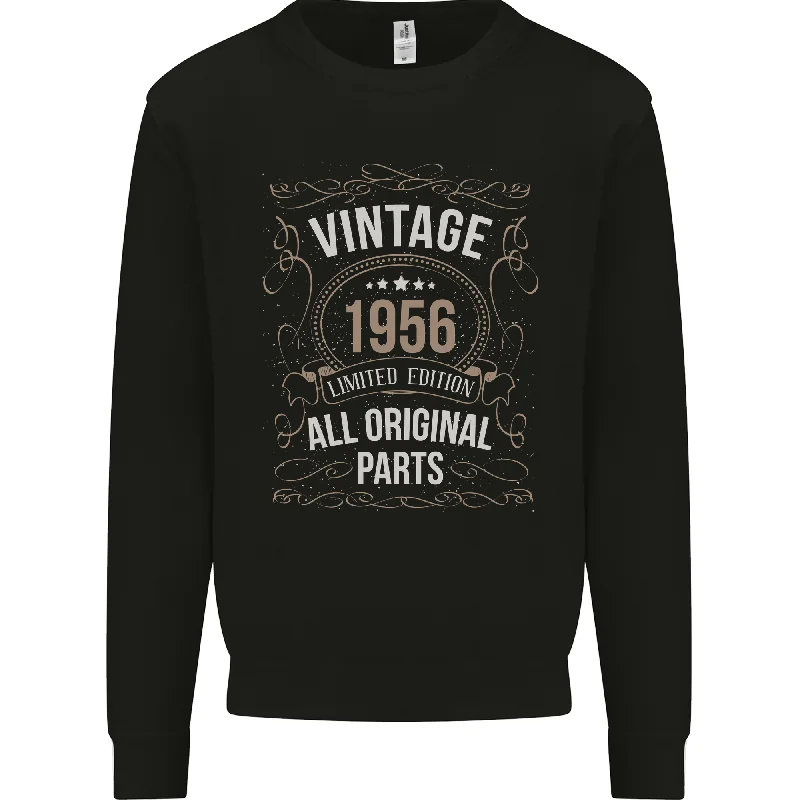 premium athletic sweatshirt68th Birthday Limited Edition 1956 Mens Sweatshirt Jumper